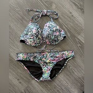Victoria Secret 2 piece bikini. Multicolor. Size 34 D top and medium bottom
